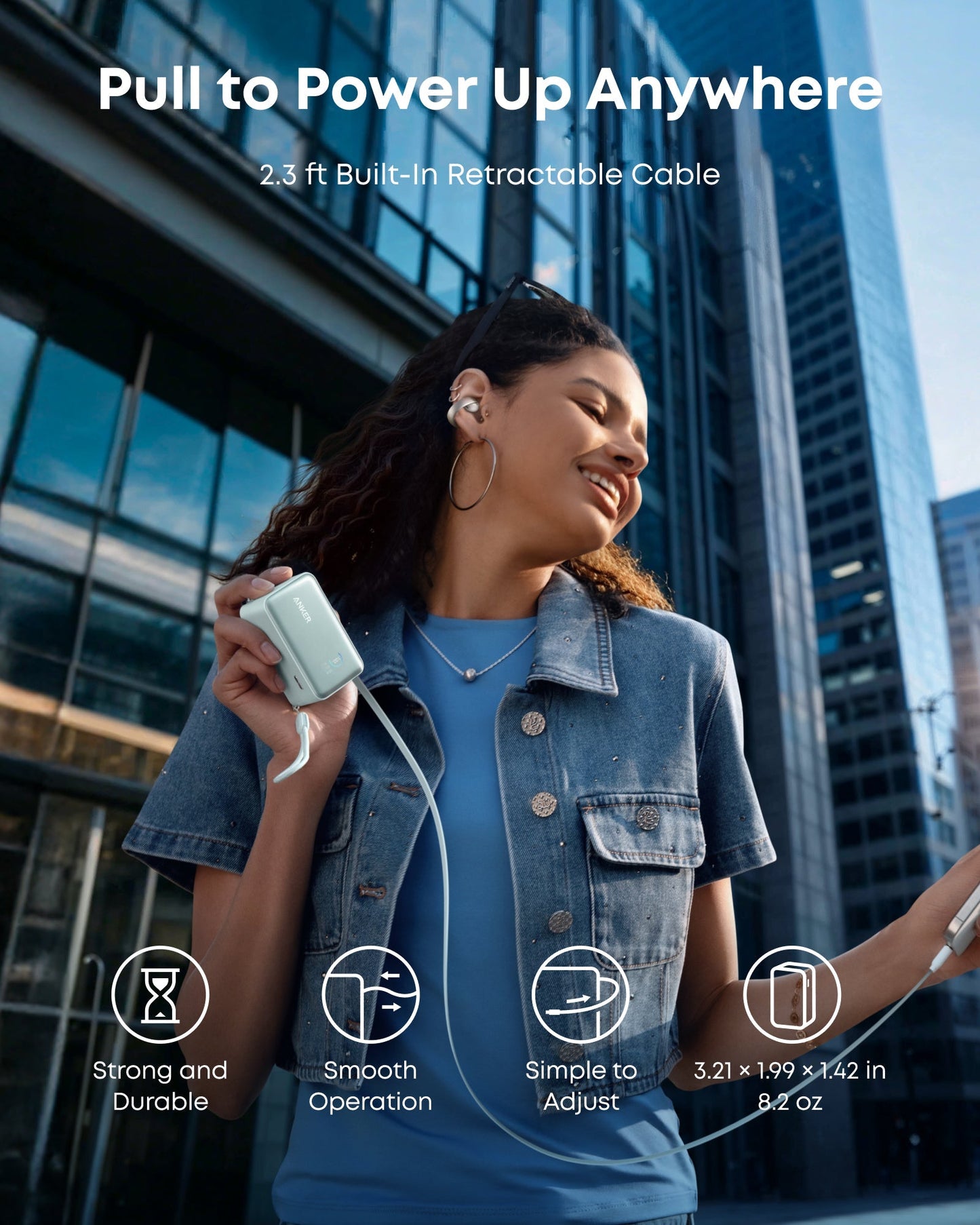 Anker Nano 行動電源（10K，45W，內建可伸縮 USB-C 連接線）