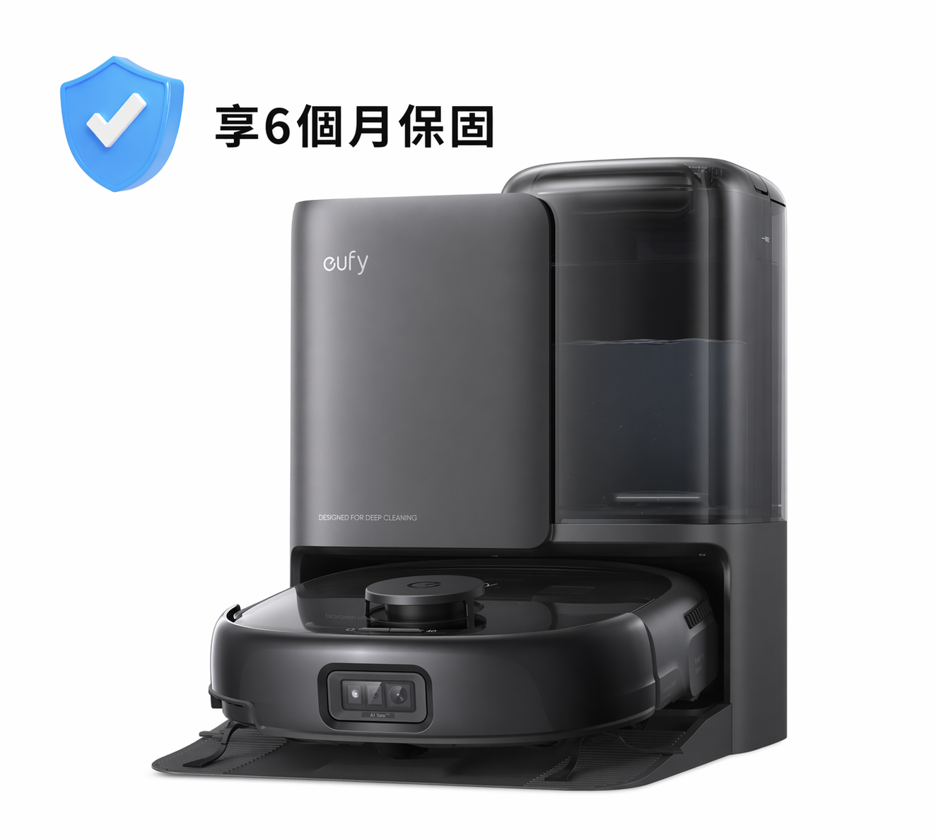 「官方認證整新品」eufy Omni E25 自清潔掃拖一體全能機器人 黑/白